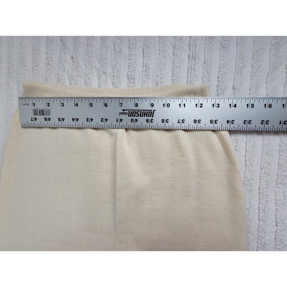 Martello Womens Merino Wool Acrylic Knitted Pencil Skirt Medium Cream Pull-On - Picture 4 of 6